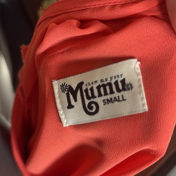 Show Me Your Mumu Zsa Zsa Papaya chiffon mini Dress swing style Orange melon S - Picture 10 of 11
